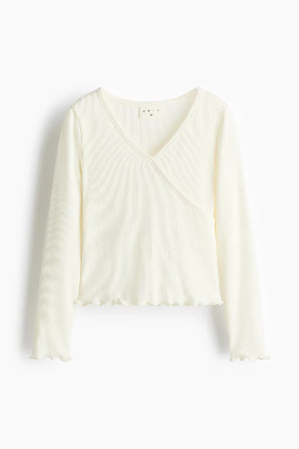Спортивная рубашка с запахом H&M, Cremefarben — фото 4