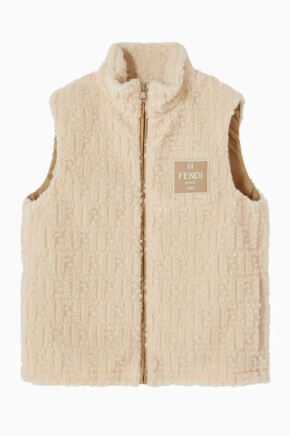 Жилет из шерсти с эффектом тедди Fendi