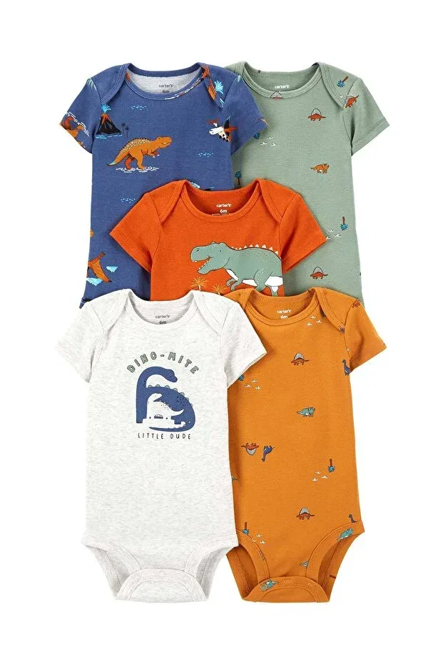 Детское боди с коротким рукавом, комплект 5 предметов, Carter'S, Multicolor