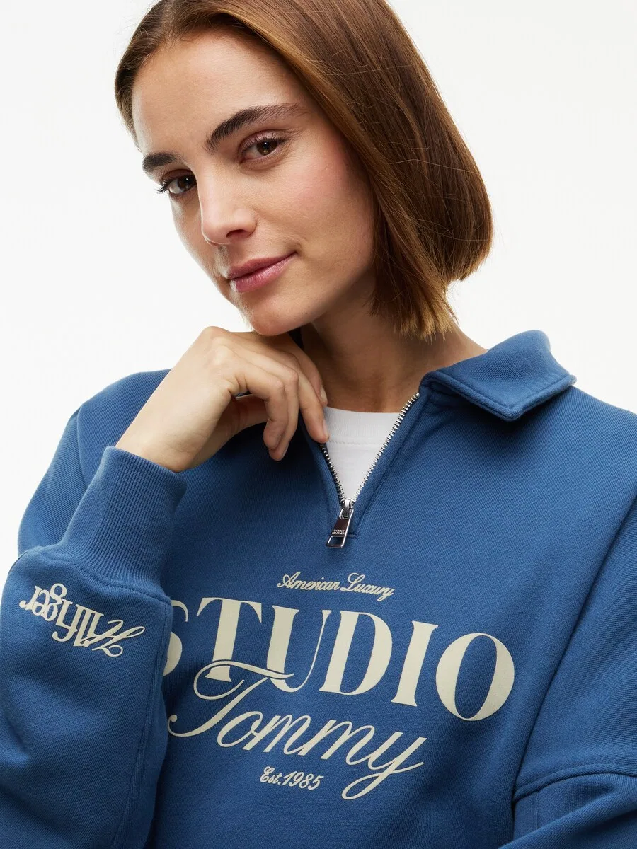 Толстовка TOMMY HILFIGER 'STUDIO TOMMY' сапфирового цвета — фото 3