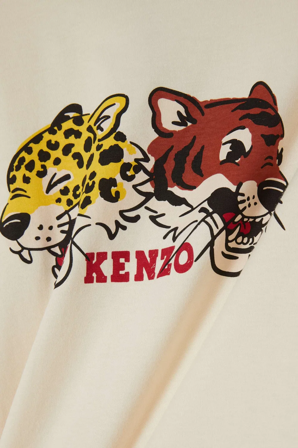 Футболка с принтом животных из органического хлопка KENZO KIDS — фото 4