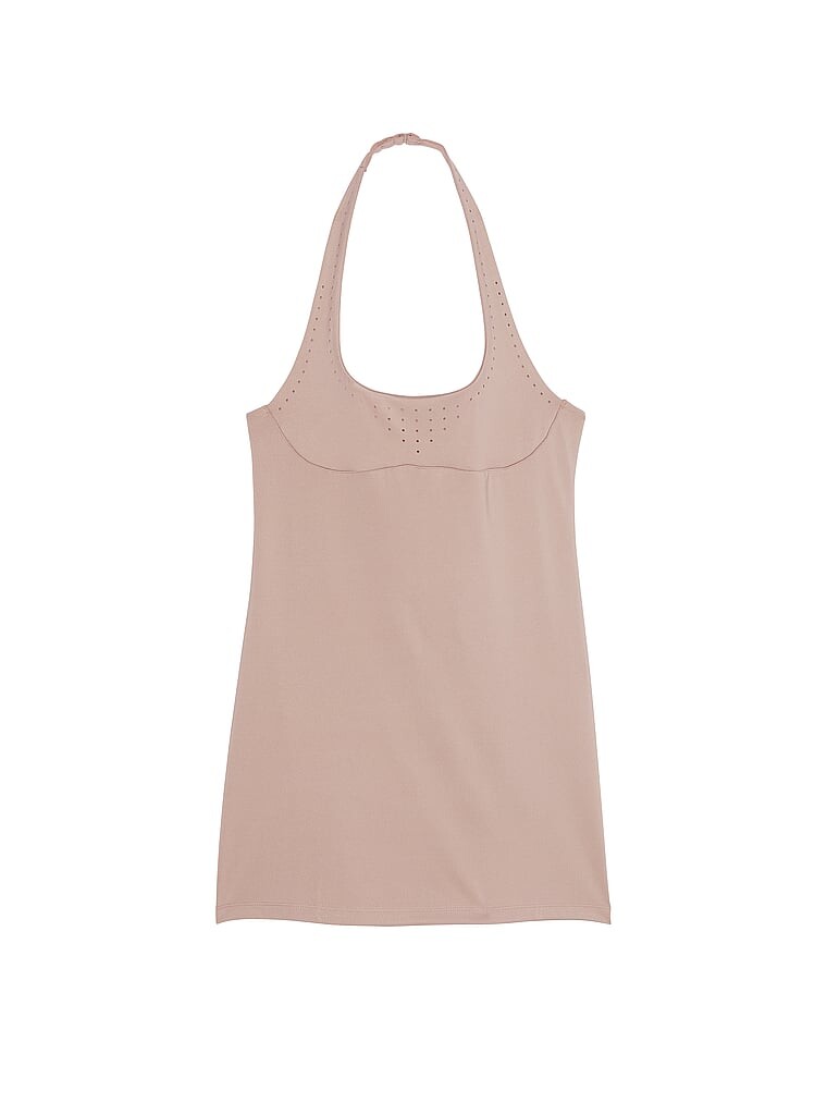 

Спортивное платье Victoria's Secret VS Essential Perforated Halter, серо-бежевый