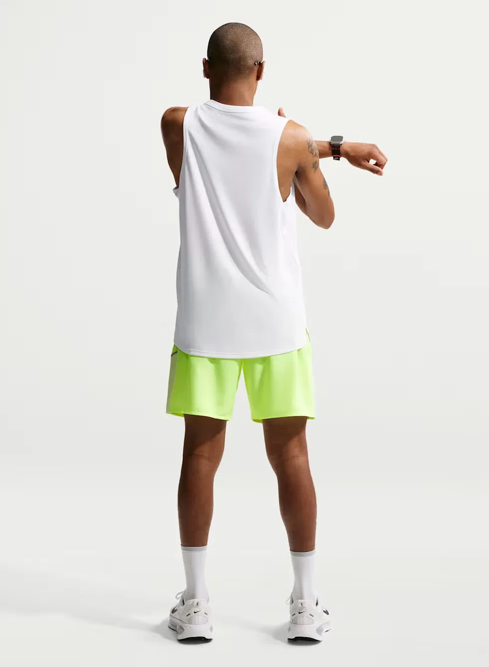Майка спортивная без рукавов Dri Fit Miler Nike, белый — фото 4