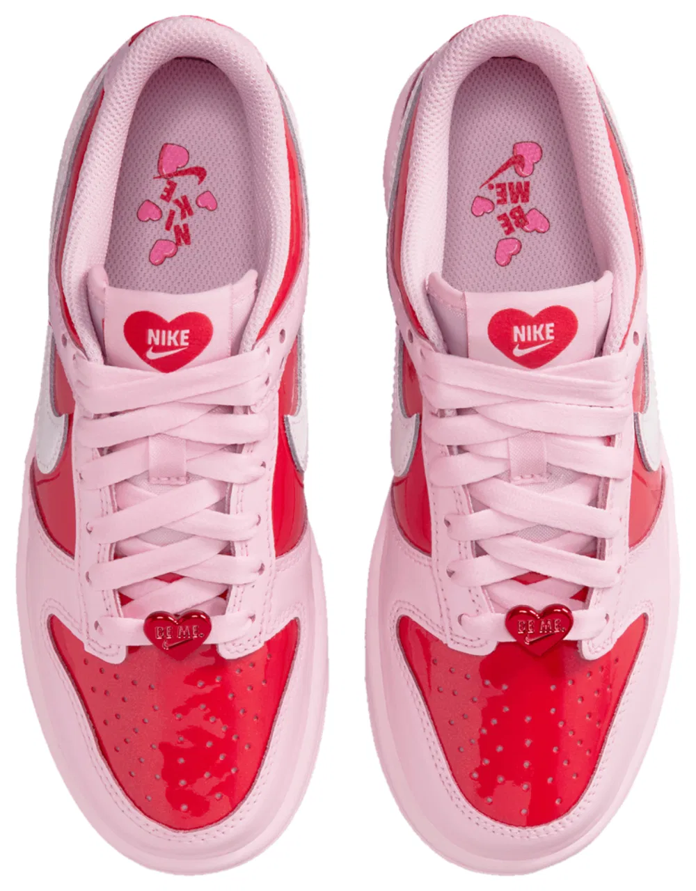 Детские кроссовки Nike Dunk Low Valentine's Day, цвет Pink Foam/Summit White/Red — фото 4