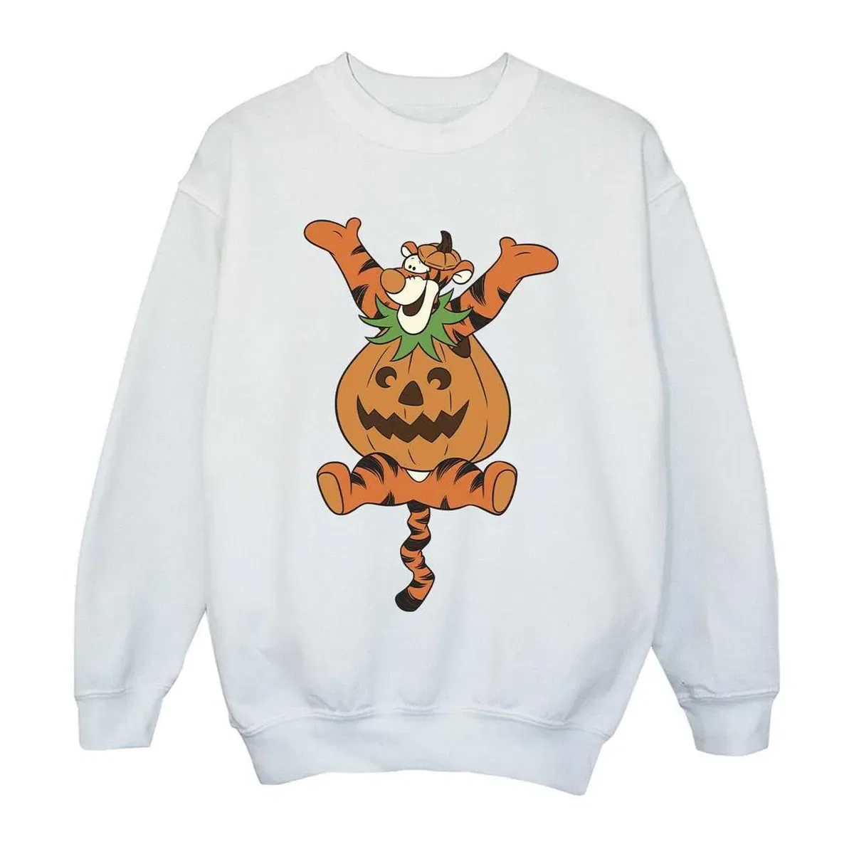 Детский свитшот с принтом Tigger pumpkin Winnie The Pooh, White