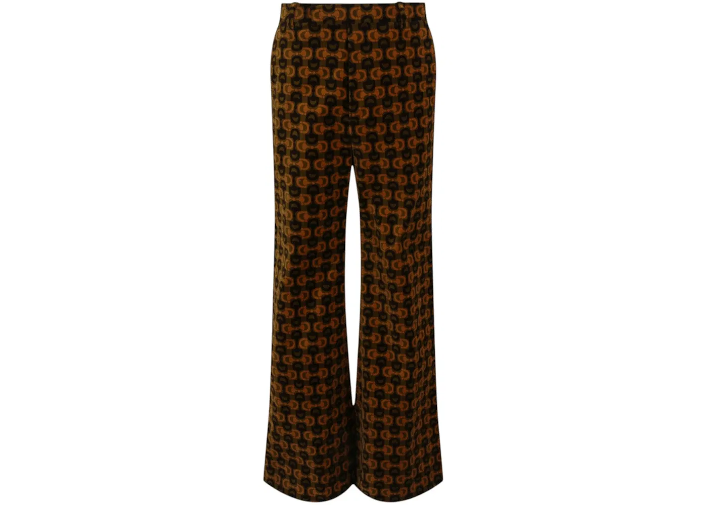 Мужские брюки клеш с принтом Horsebit Gucci, Brown