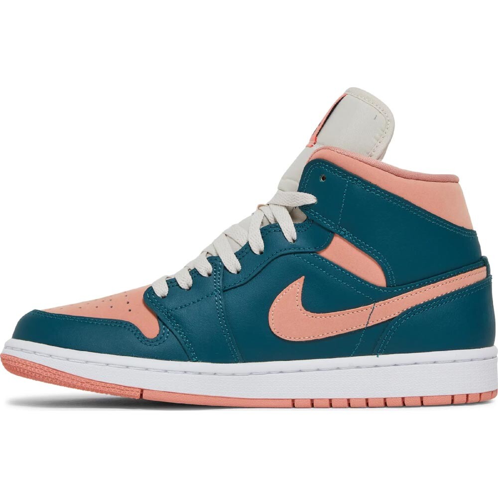 Кроссовки Nike Air Jordan Wmns Air 1 Mid, розовый/белый/темно-зеленый