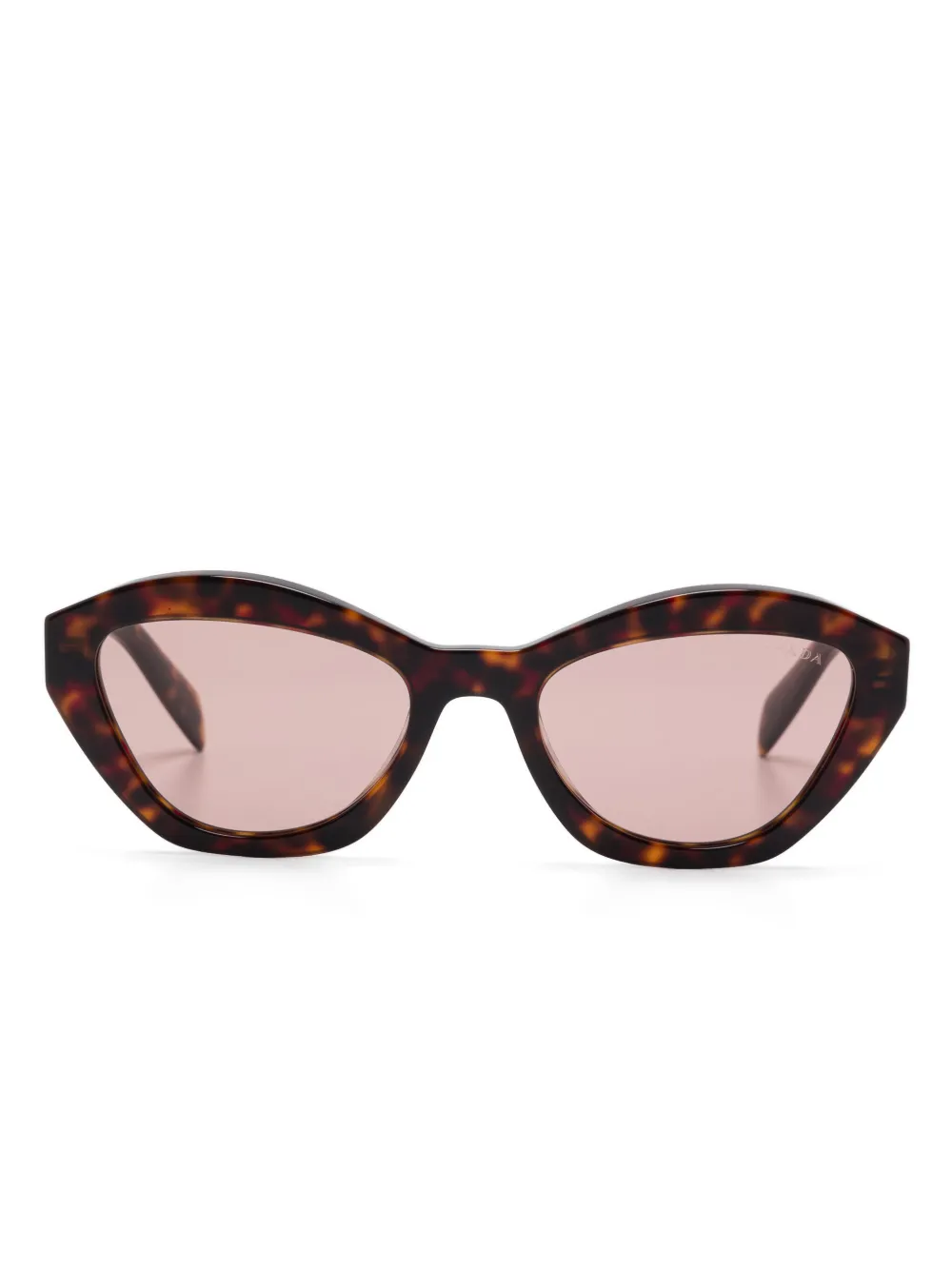

Солнцезащитные очки в геометрической оправе Prada Eyewear, коричневый
