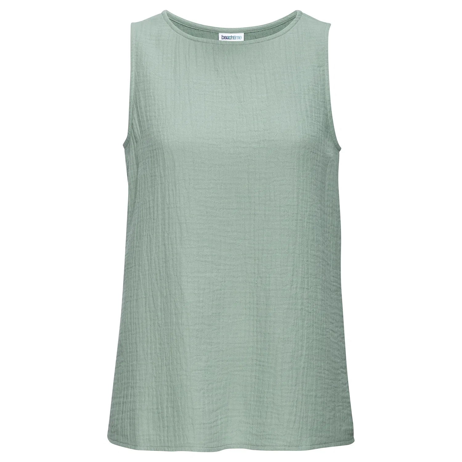 Женский блузочный топ с широкими бретелями Beachtime, Sage Green — фото 2