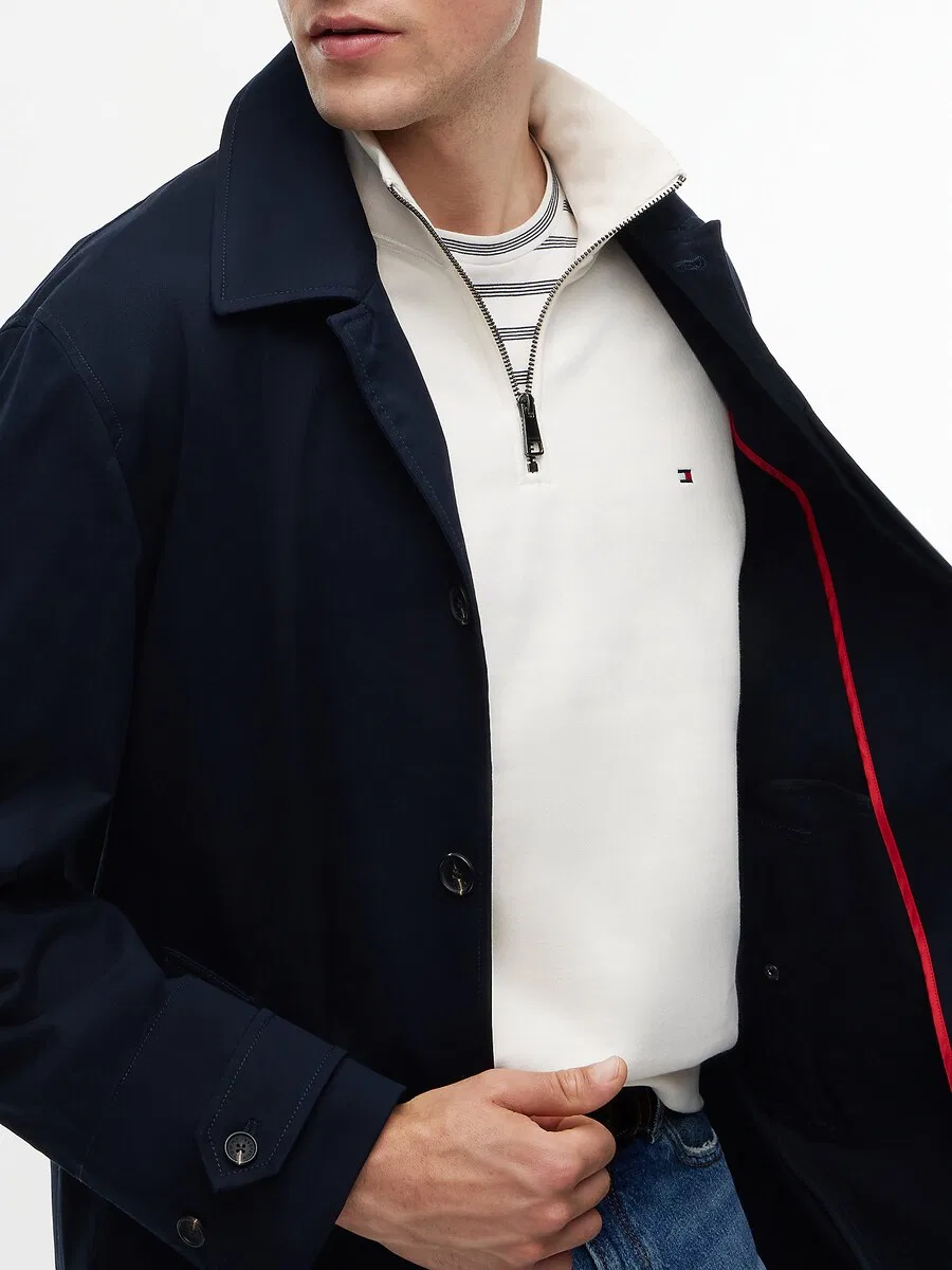 Пальто TOMMY HILFIGER Between-Seasons темно-синего цвета — фото 3