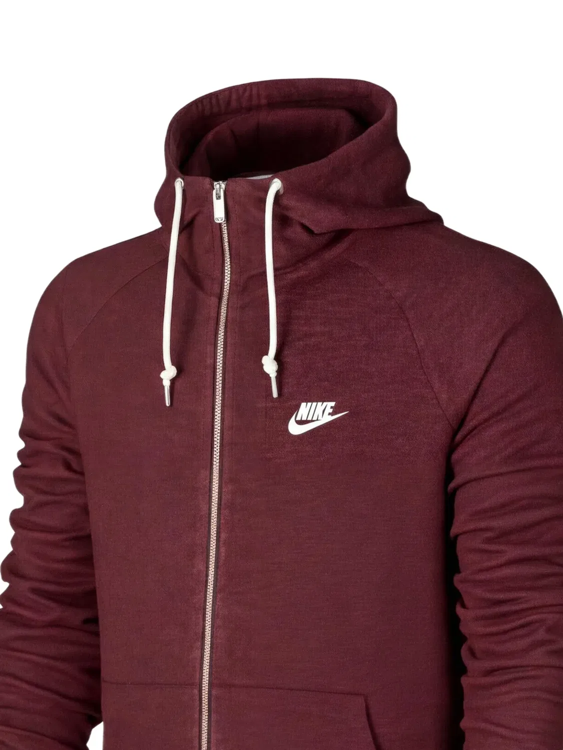 Худи на молнии с вышитым логотипом Nike, красный — фото 2