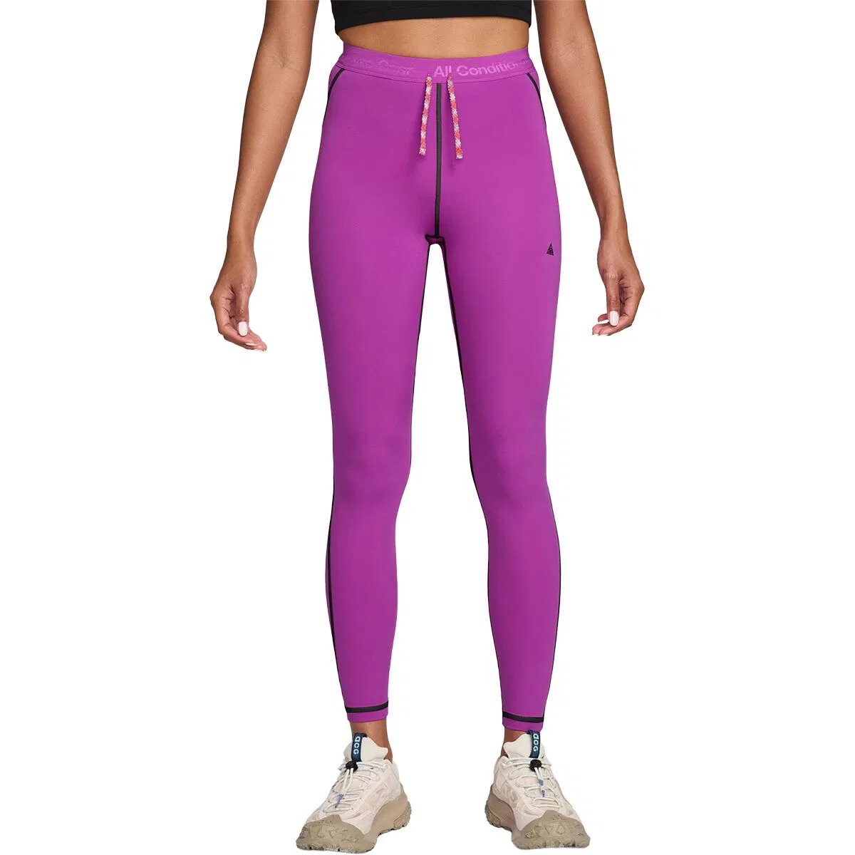 Женские леггинсы с принтом ACG Dri-Fit Wildsee Baselayer Bottom Nike, Vivid Purple/Safety Orange/Black