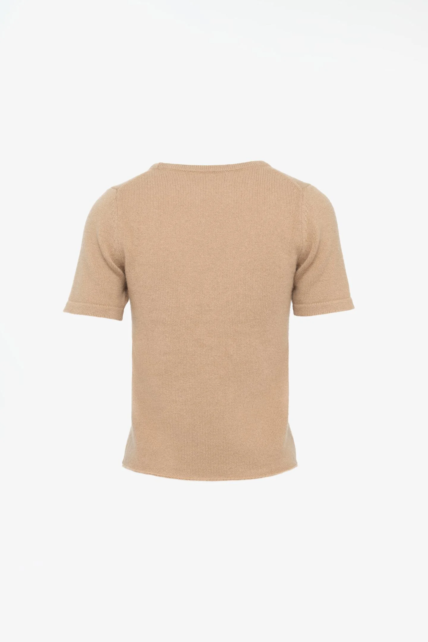 Футболка Zara трикотажная из кашемира, бежевый — фото 3