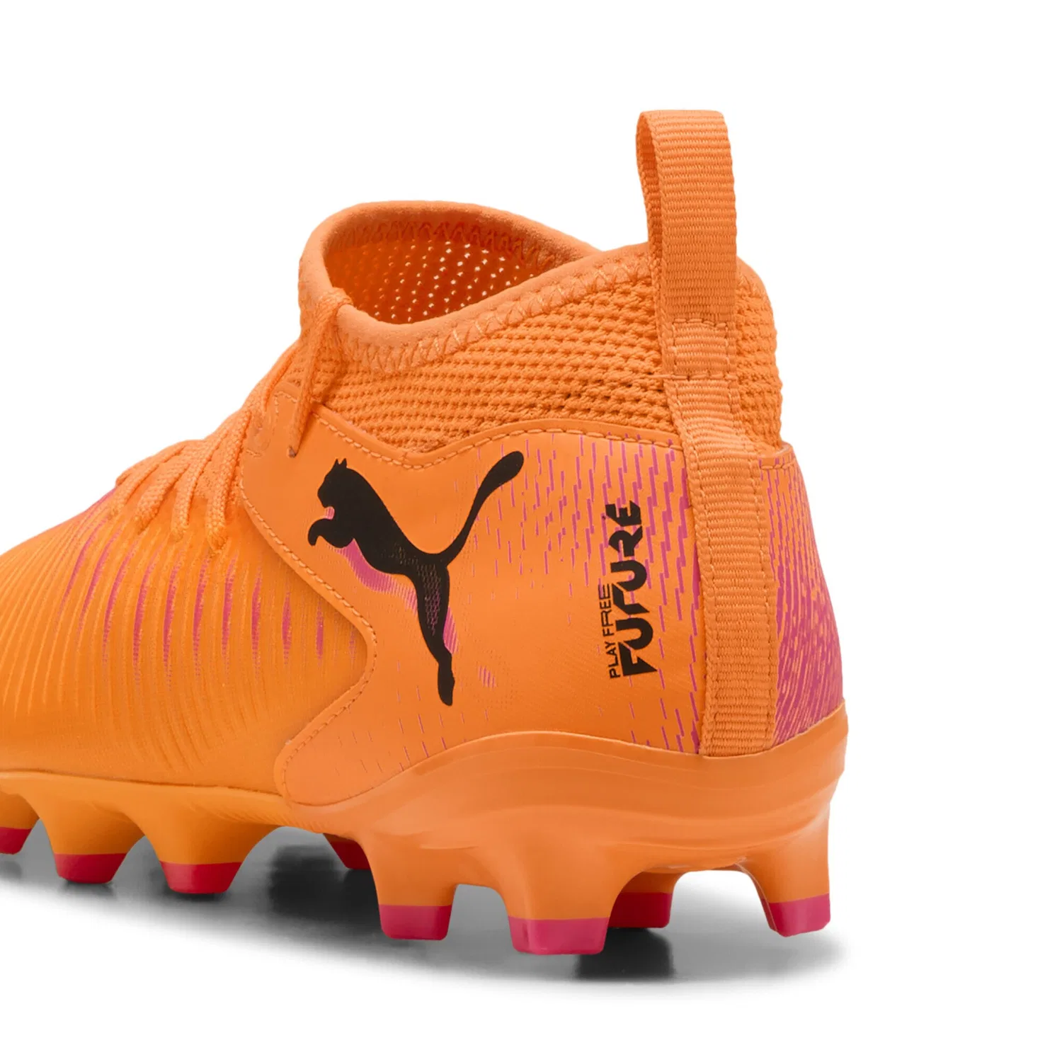 Детские футбольные бутсы с контролем мяча FUTURE 8 MATCH PUMA, Heat Fire Black Ravish Orange Pink — фото 2