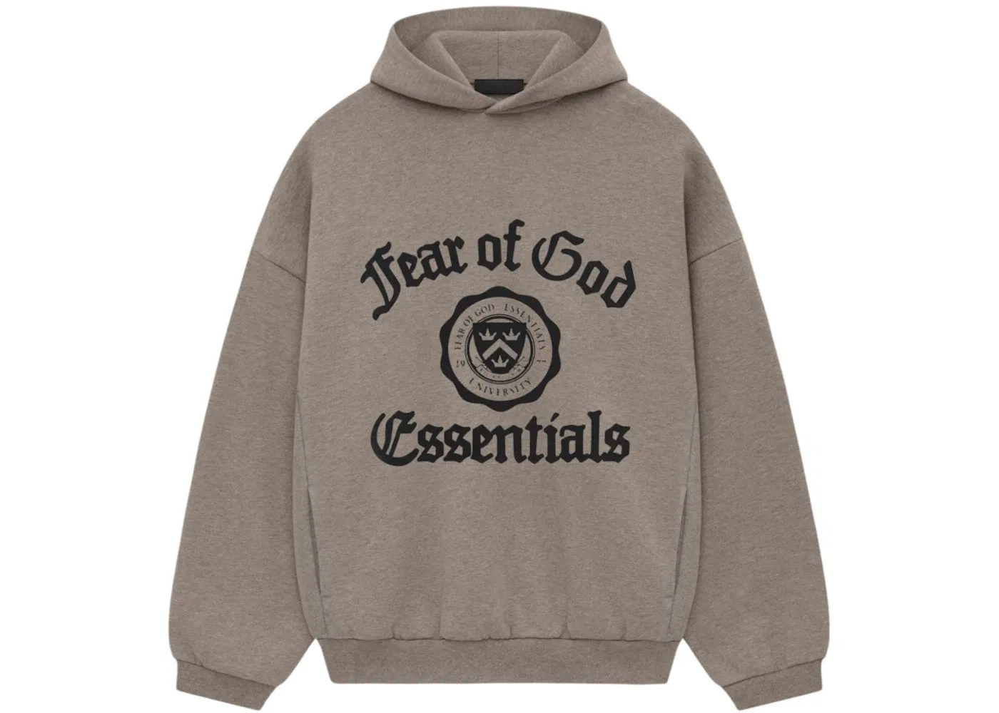 Мужской худи с утяжеленным флисом Vintage Shrunken Fear of God, Heather Gray