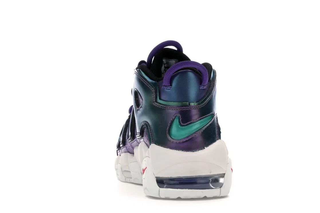 Детские кроссовки с иридиевым эффектом Nike Air More Uptempo Nike, Court Purple/Rush Pink-Neptune Green — фото 4