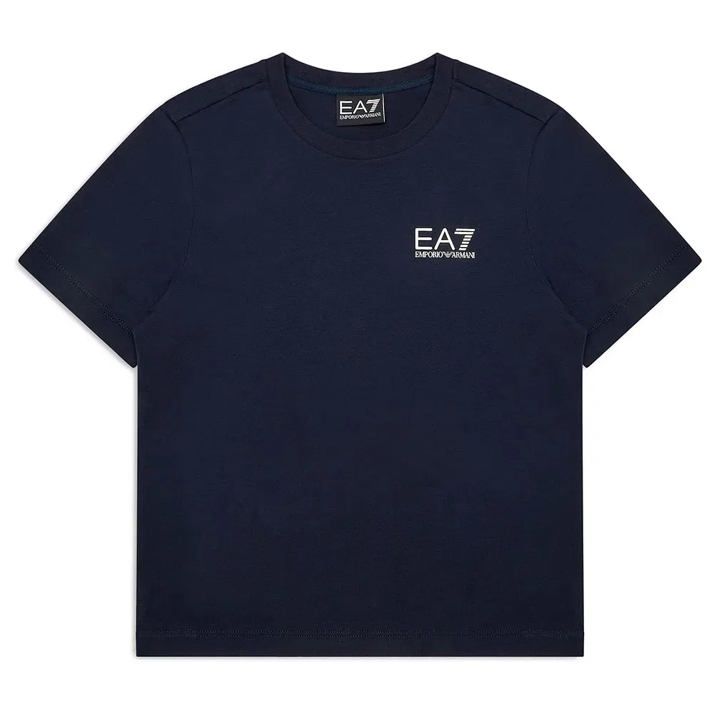 Детская футболка для мальчиков хлопковая Train Core ID Boy Tee SS EA7 EMPORIO ARMANI, Blue
