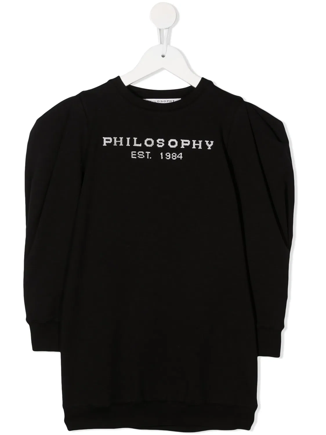 Свитшот с Вышитым Логотипом и Пышными Рукавами Philosophy Di Lorenzo Serafini, черный