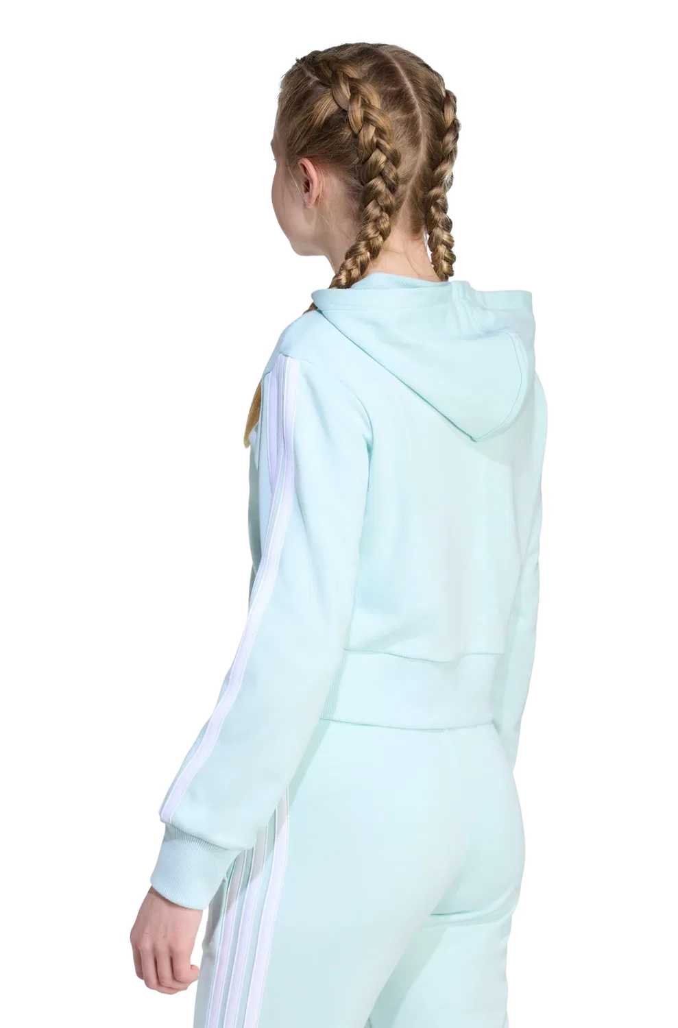Детская куртка с капюшоном Adidas, цвет Turquoise — фото 3