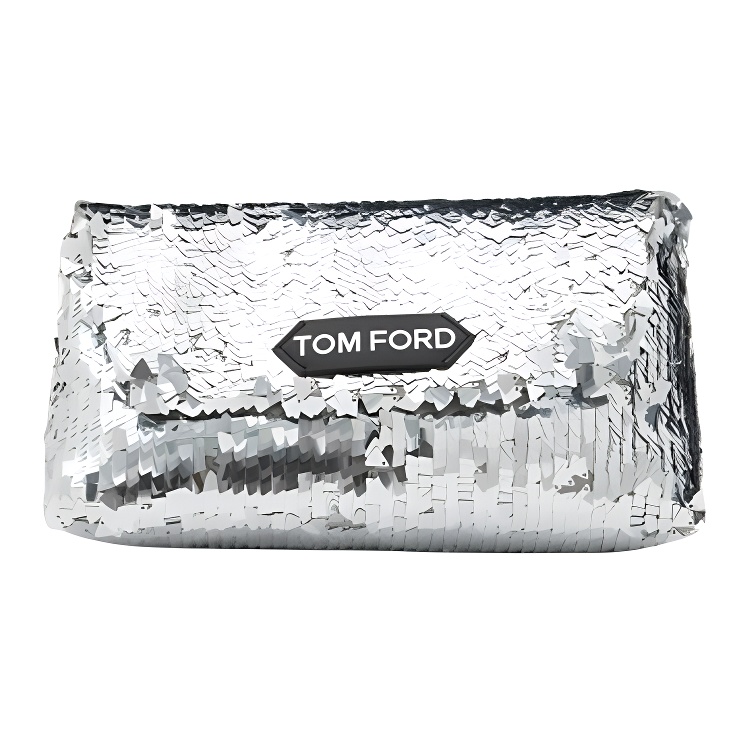 

TOM FORD Мини-клатч из ПВХ с телячьей кожей серебристый