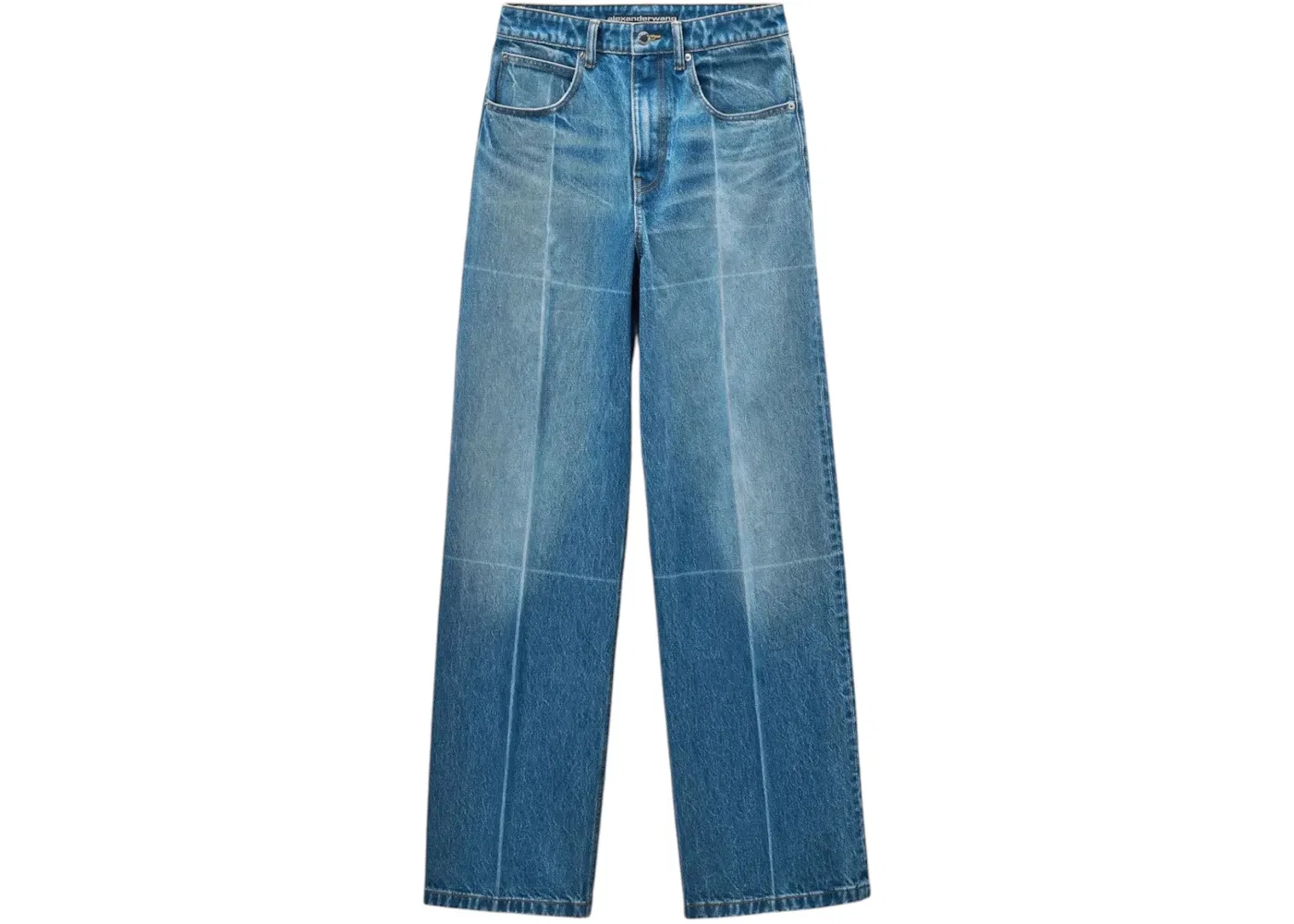 Унисекс брюки с заломами Alexander Wang, Vintage Marbled Blue