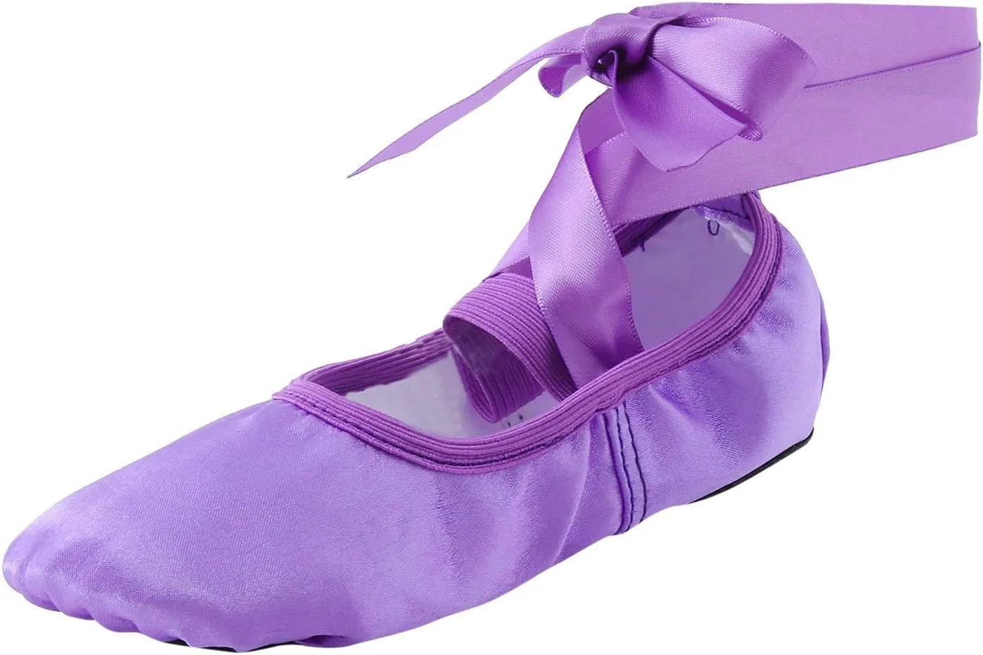 Детские балетки для девочек с лентами Ballet Shoes for Girls, Purple