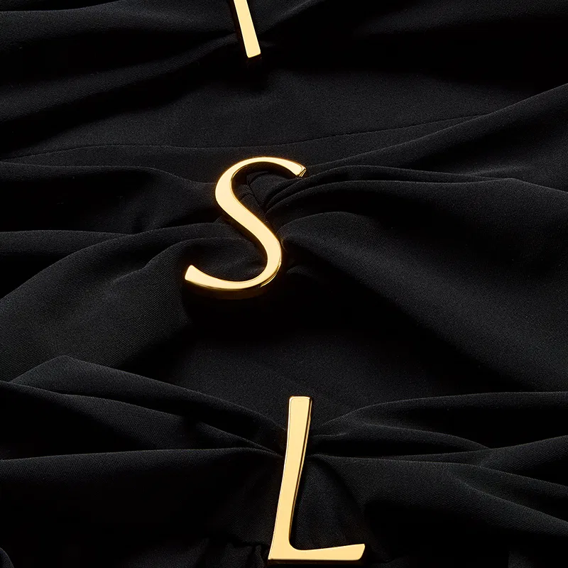 Купальник слитный женский треугольный Moderate Black, SAINT LAURENT — фото 4