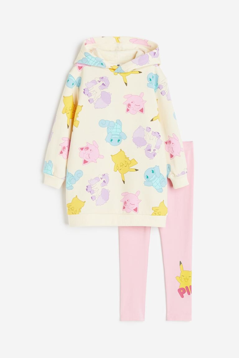 

Комплект из 2 предметов H&M x Pokémon Printed, бежевый/розовый