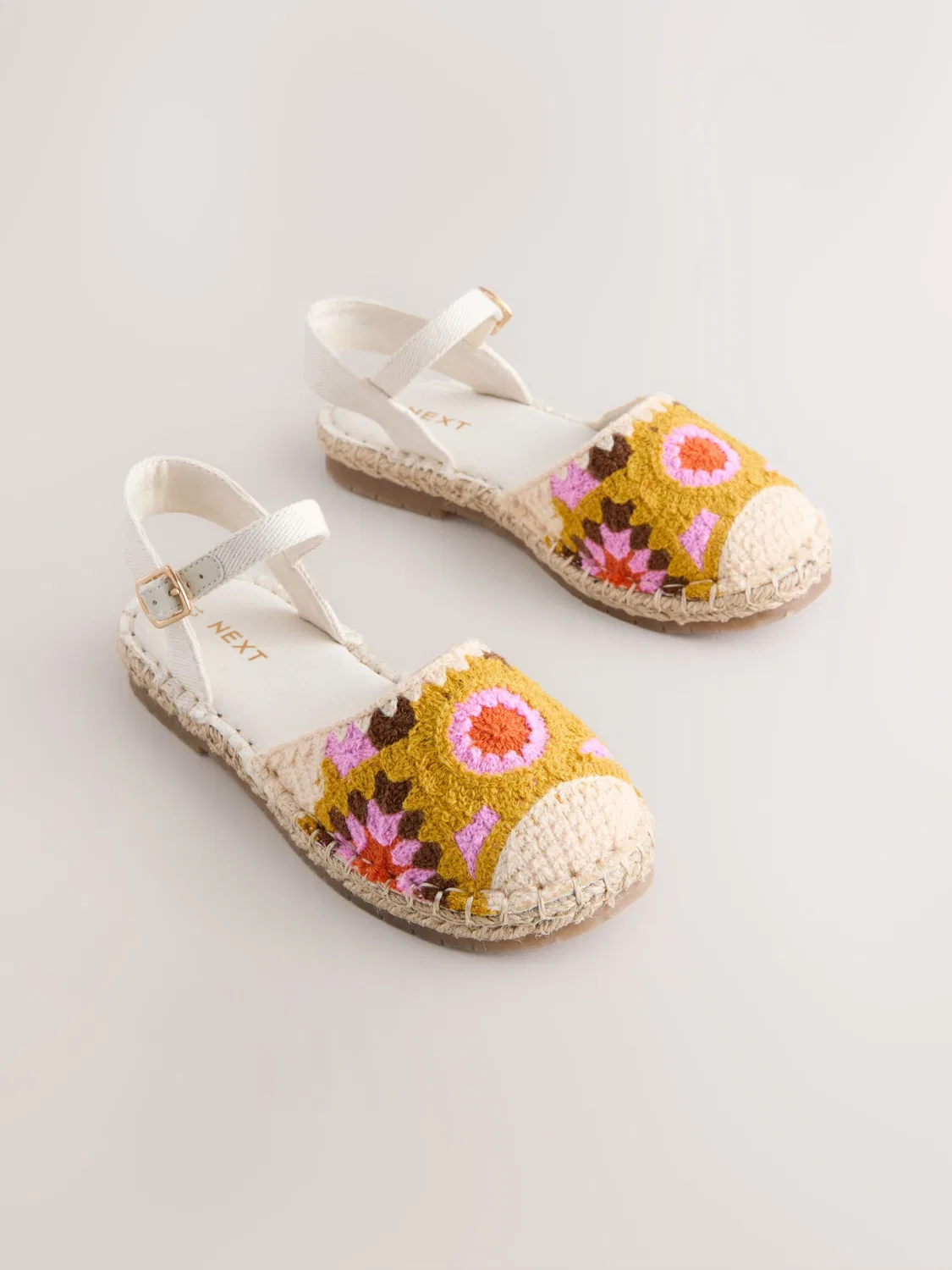 Сандалии, вязаные, эспадрильи Next, Bright Crochet