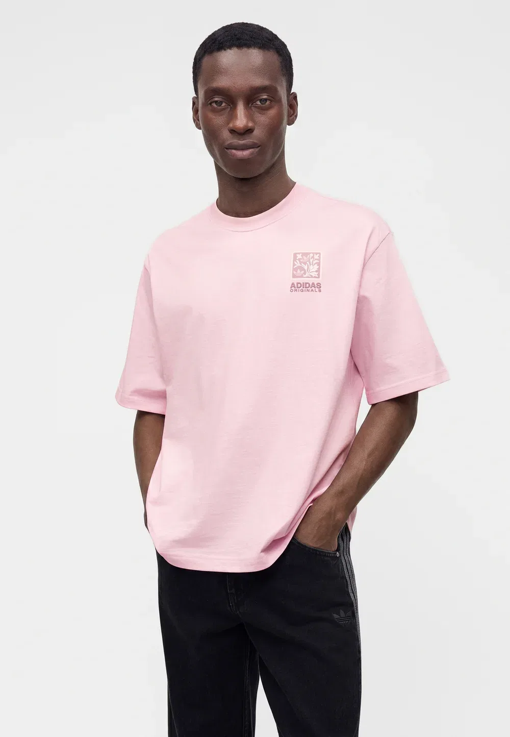 Футболка унисекс Mezze с принтом Adidas Originals, Clear Pink — фото 4