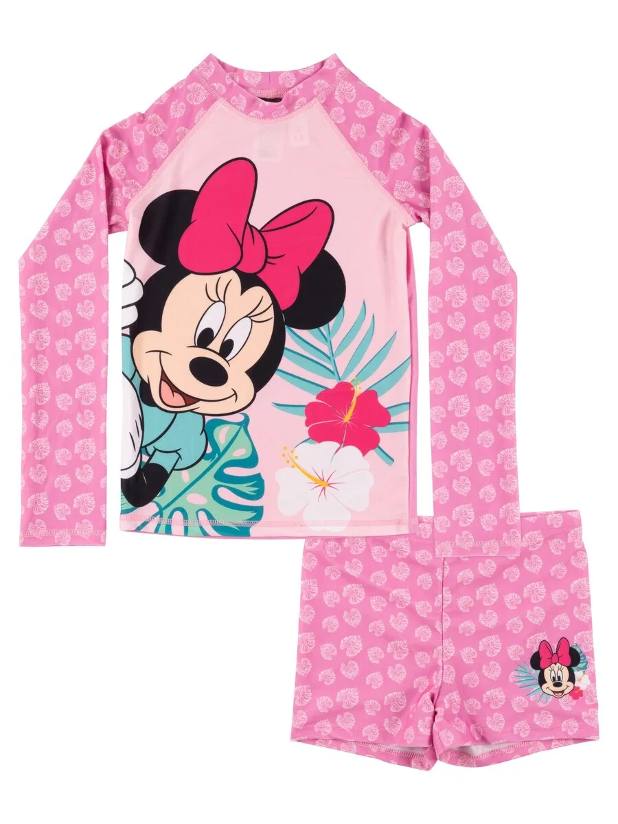 Спортивный купальник Disney Minnie Mouse 'UV-Schutz 30' в розовом цвете