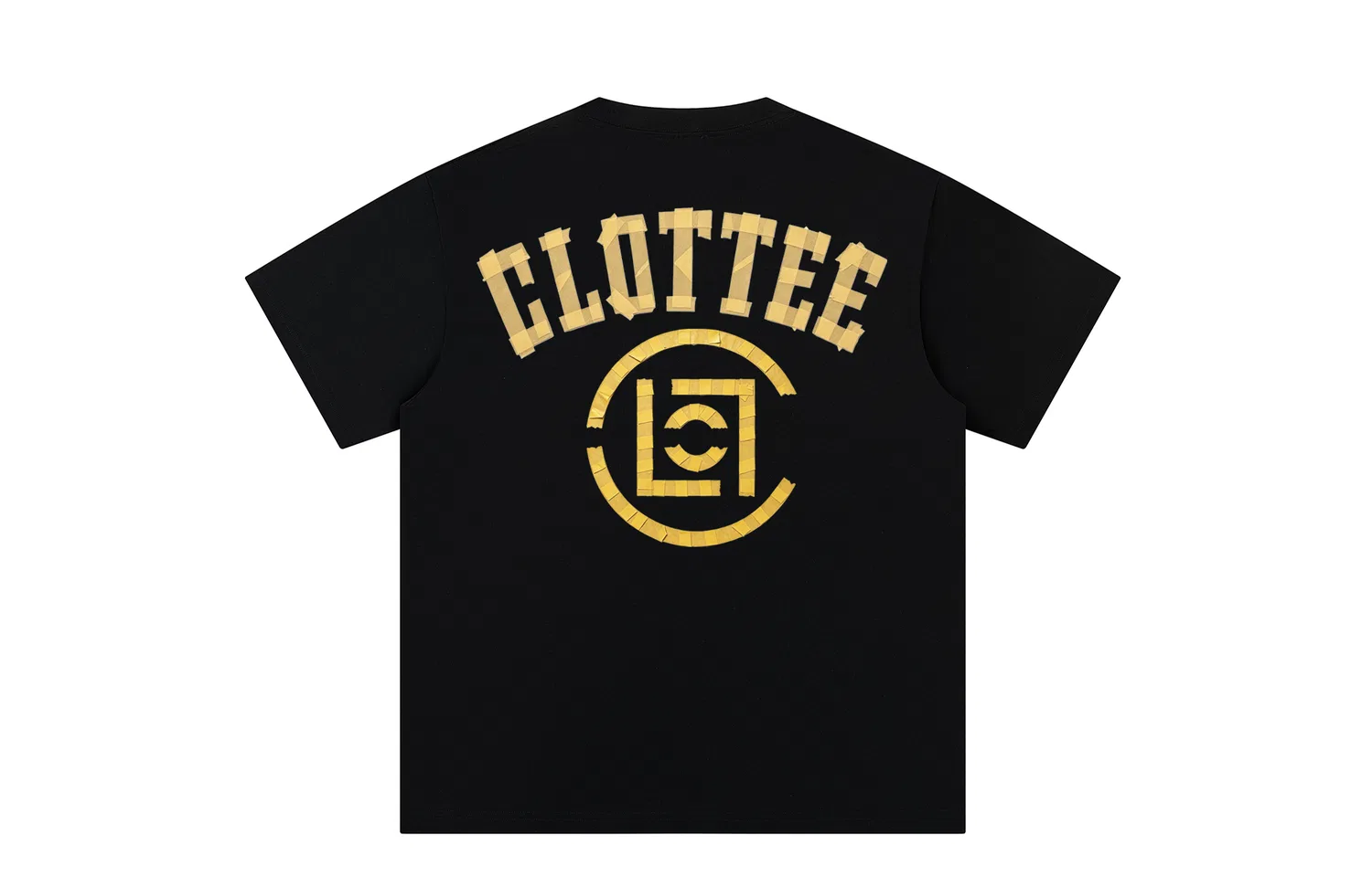 Детская футболка с принтом Straight Fit CLOT, Black (Red Embroidery) Digital Yellow Pattern