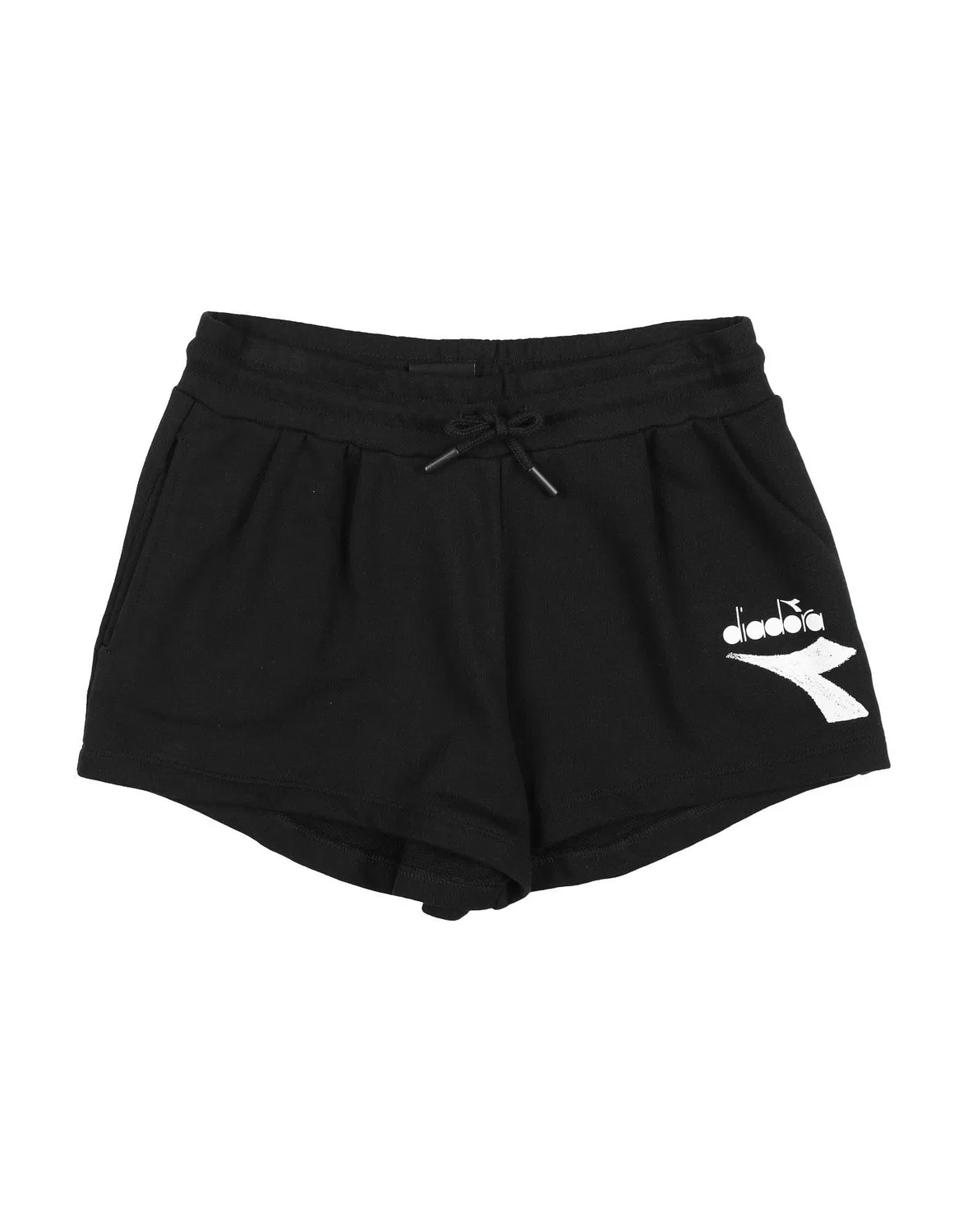 Детские шорты для девочек из французского террия с принтом Diadora, черный