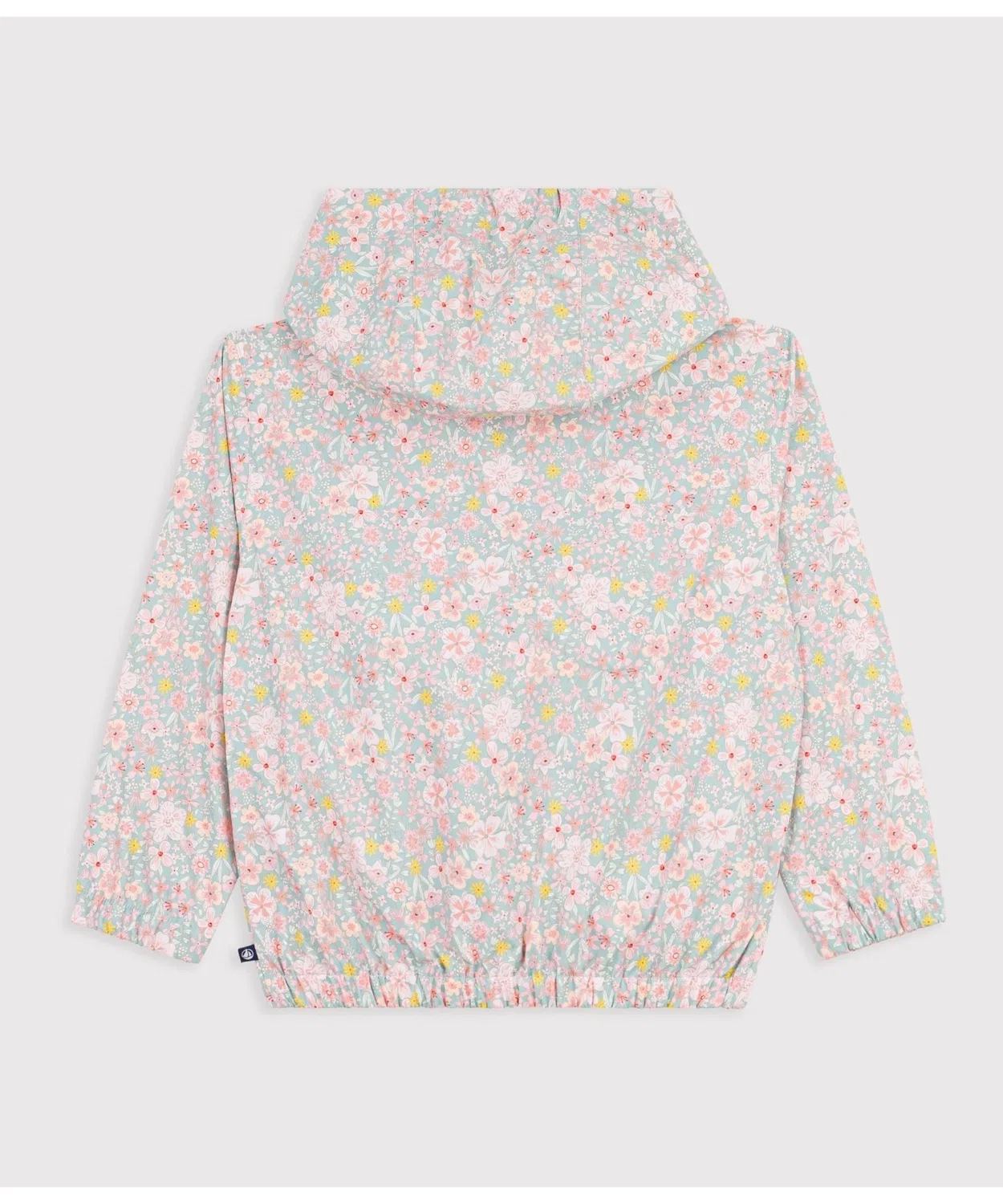 Детская куртка-ветровка с цветочным принтом, с капюшоном PETIT BATEAU, Light Green — фото 3