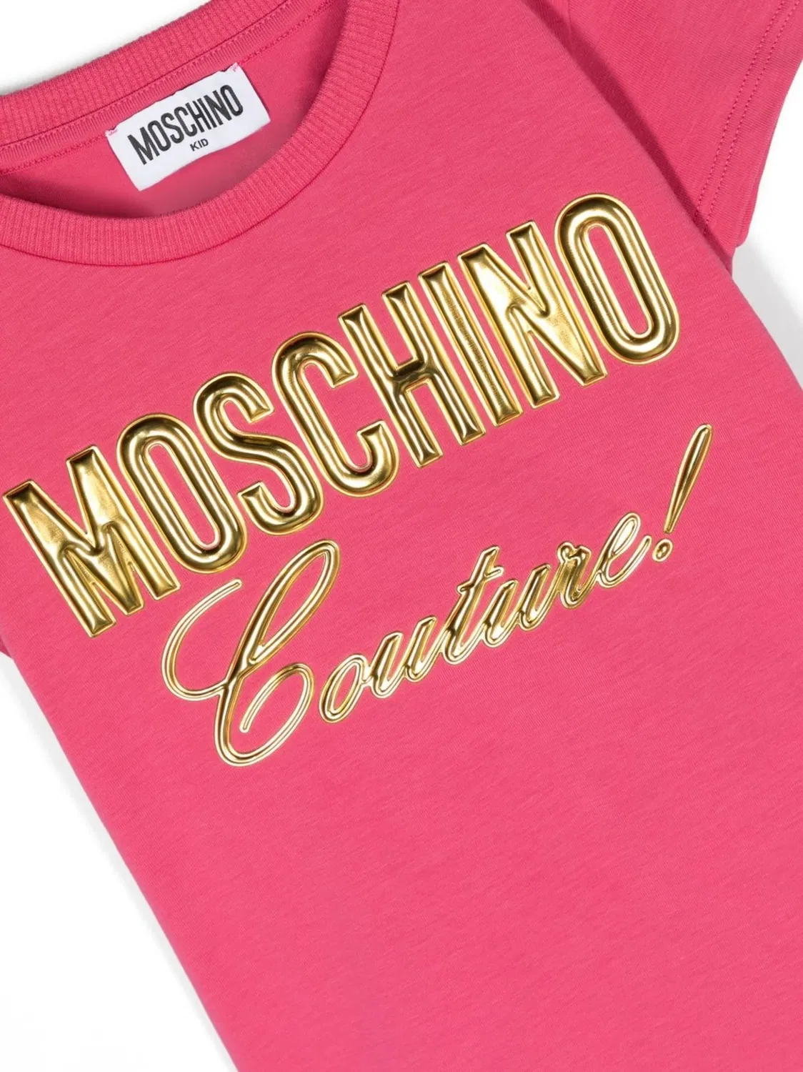 Футболка с логотипом и круглым вырезом Moschino, розовый — фото 2