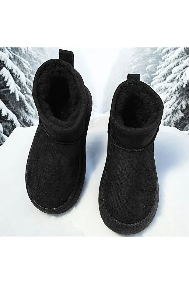 Детские ботинки для девочек на плоской подошве Kafkaslar Ayakkabi, Black — фото 2