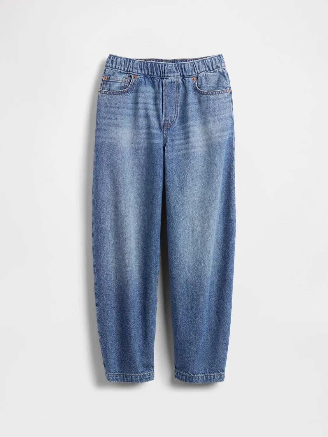 Джинсы бойфренды Gap Easy Baggy Barrel, синий — фото 4