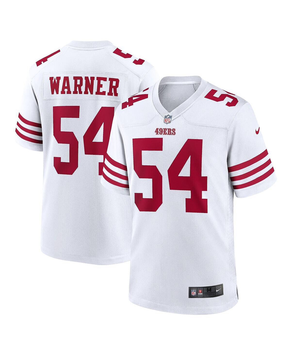 

Мужская футболка fred warner white san francisco 49ers player game jersey Nike, белый