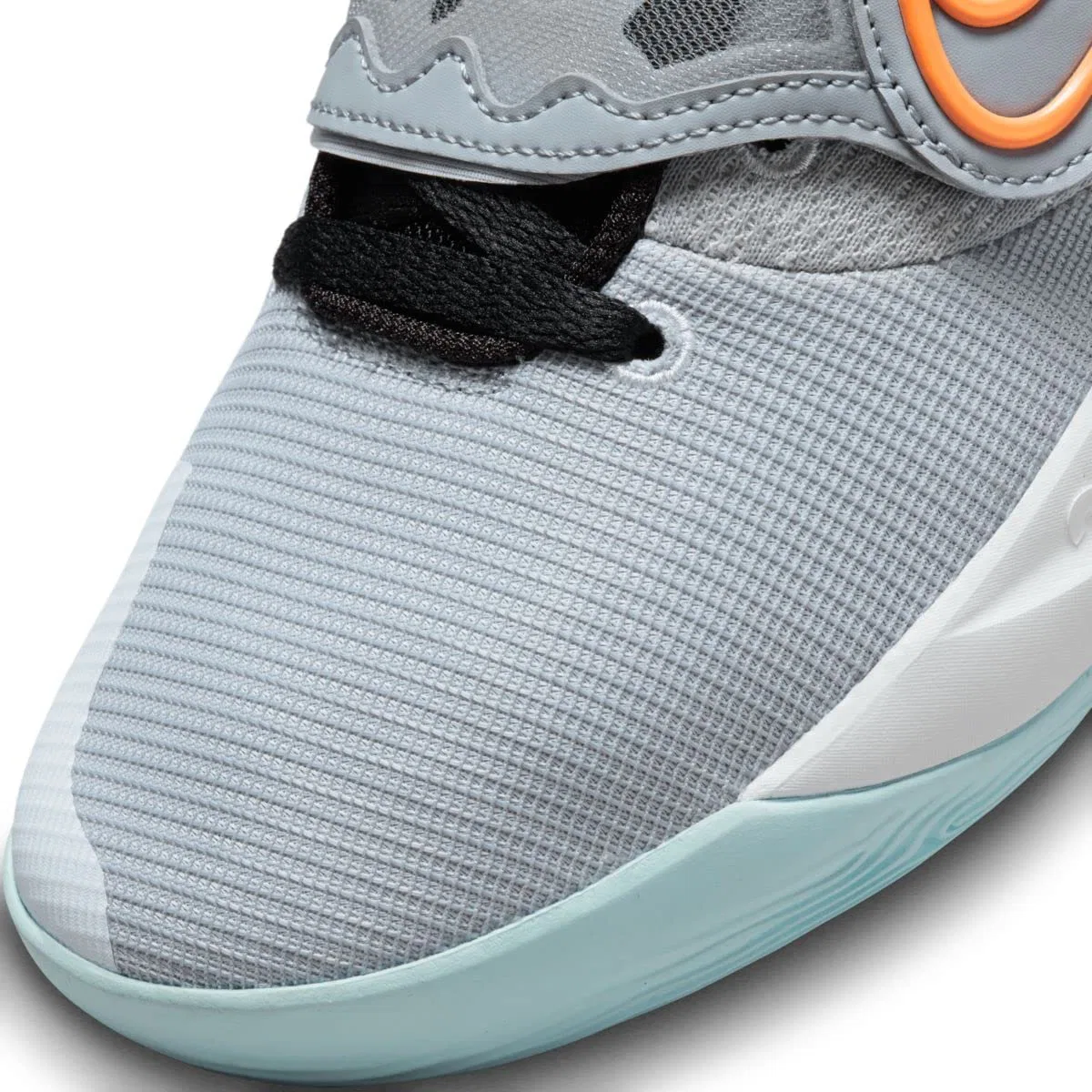 Детские кроссовки для девочек с принтом Kd Trey 5x NIKE, Wolf Grey White Barely Volt — фото 3