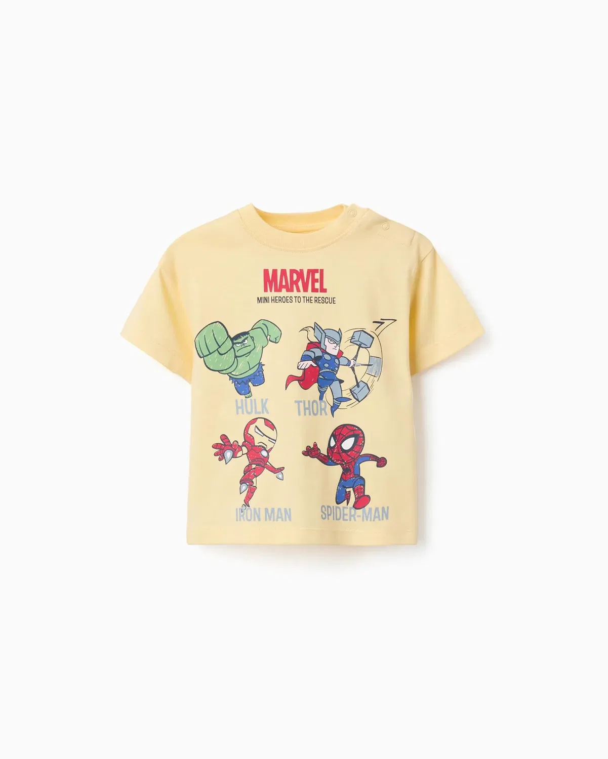 Детское футболка для мальчиков с принтом Marvel Zippy, Amarillo