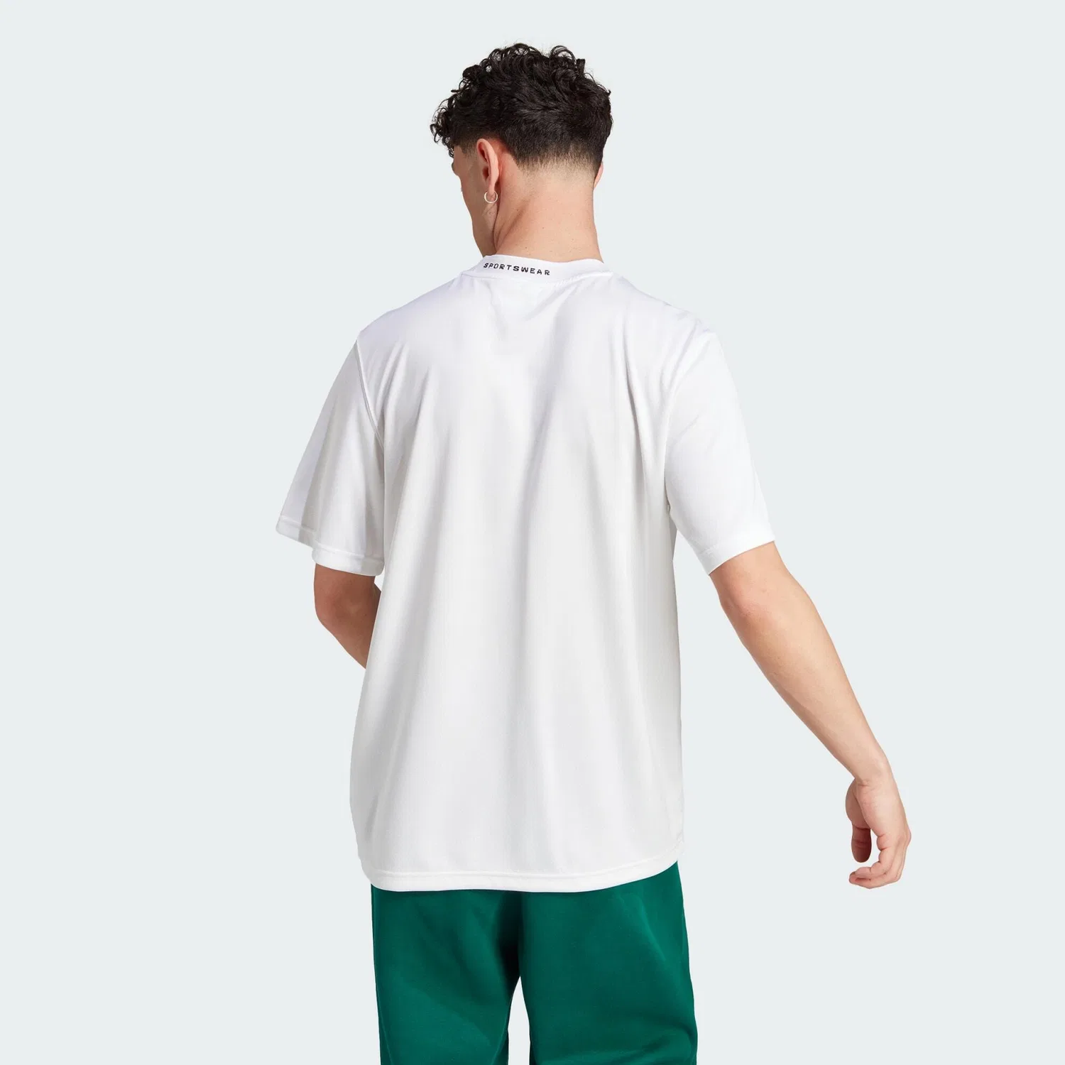 Мужская футболка с сетчатой спинкой adidas Sportswear, Цвет WEISS — фото 3