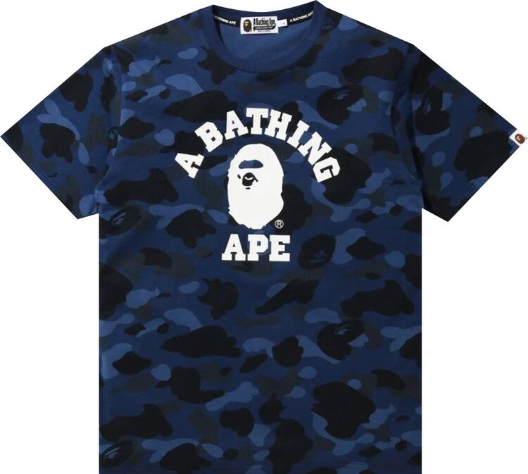 

Футболка BAPE Color Camo College Tee 'Navy', синий