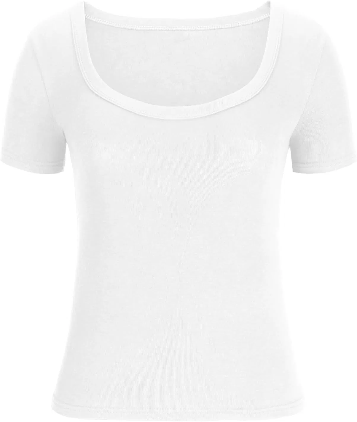 Женская футболка ribbed crew neck racerback, White — фото 3