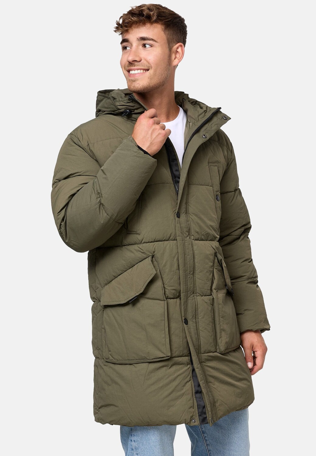 

Пальто зимнее Indicode Jeans, хаки