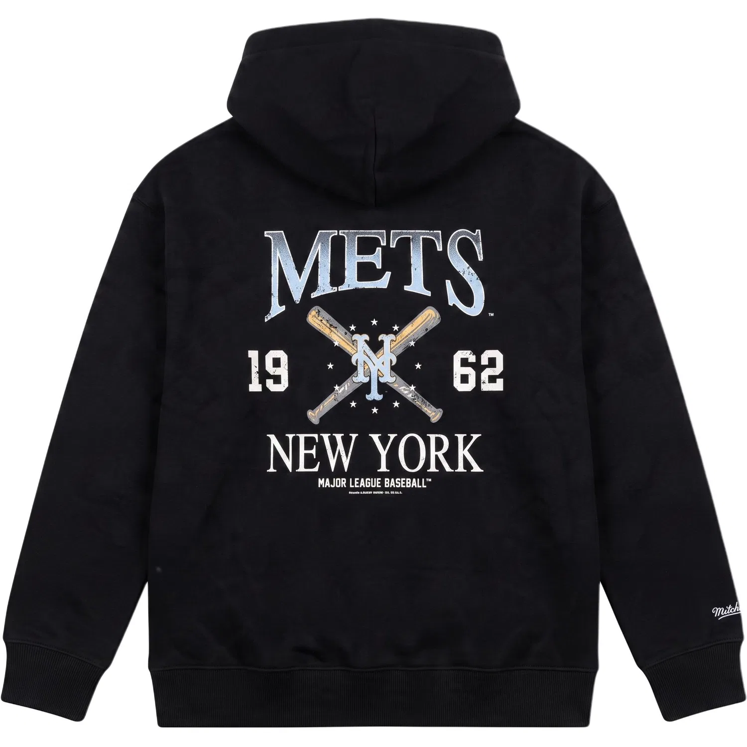 Детский свитшот с капюшоном Mitchell Ness X MLB, New York Metropolitan Black