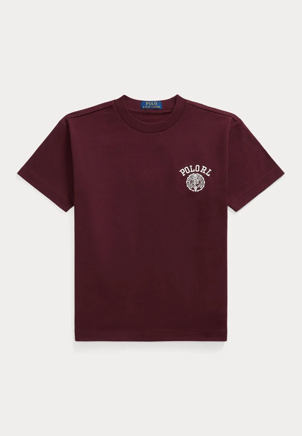 Футболка свободного кроя из плотного трикотажа, размеры 7-14 лет - футболка с принтом Polo Ralph Lauren, Rich Ruby
