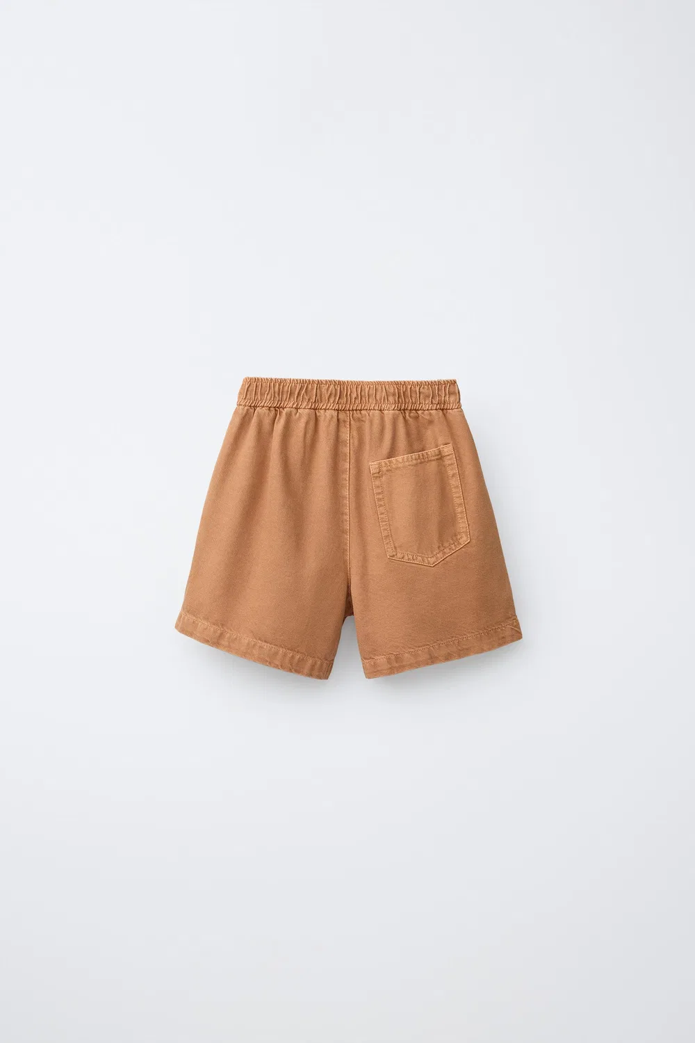 Шорты-бермуды из воздушного шара с вытачками ZARA, Brick — фото 2