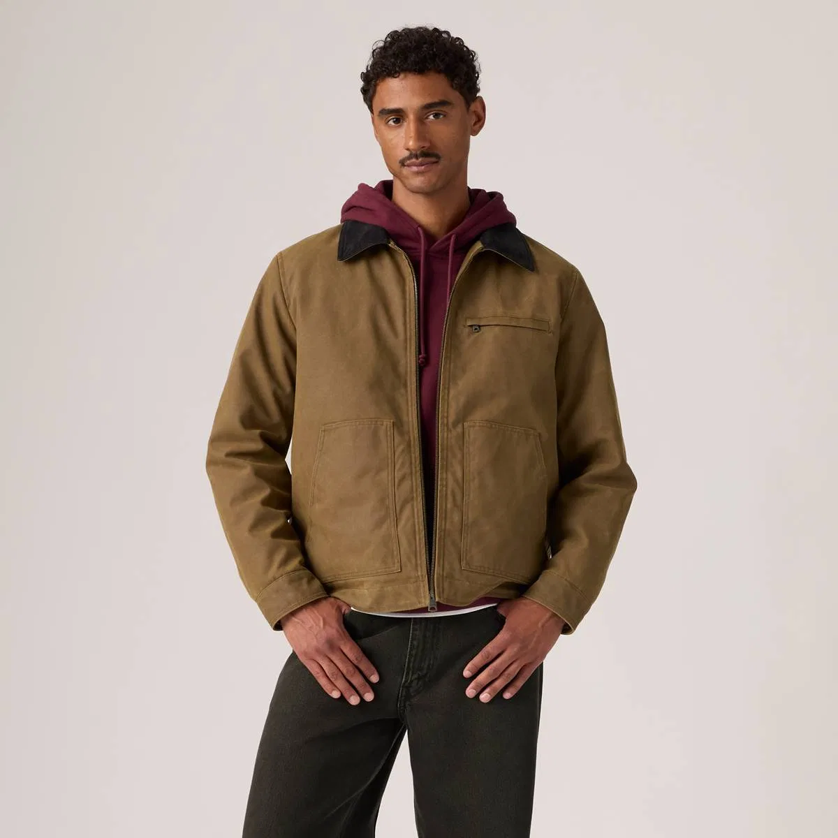 Рабочая куртка Levi's, Brown Wax - Brown — фото 3