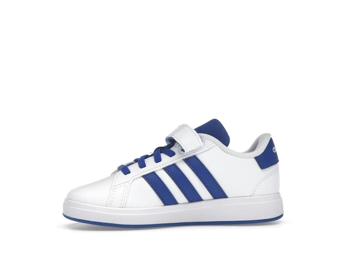 Детские кроссовки с закрытой пяткой Adidas Grand Court 2.0, Cloud White Royal Blue Core Black — фото 3