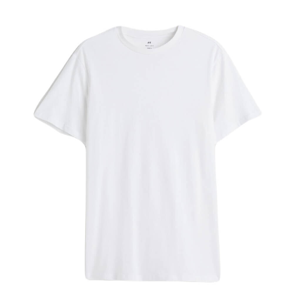

Футболка H&M Regular Fit Crew-neck, белый